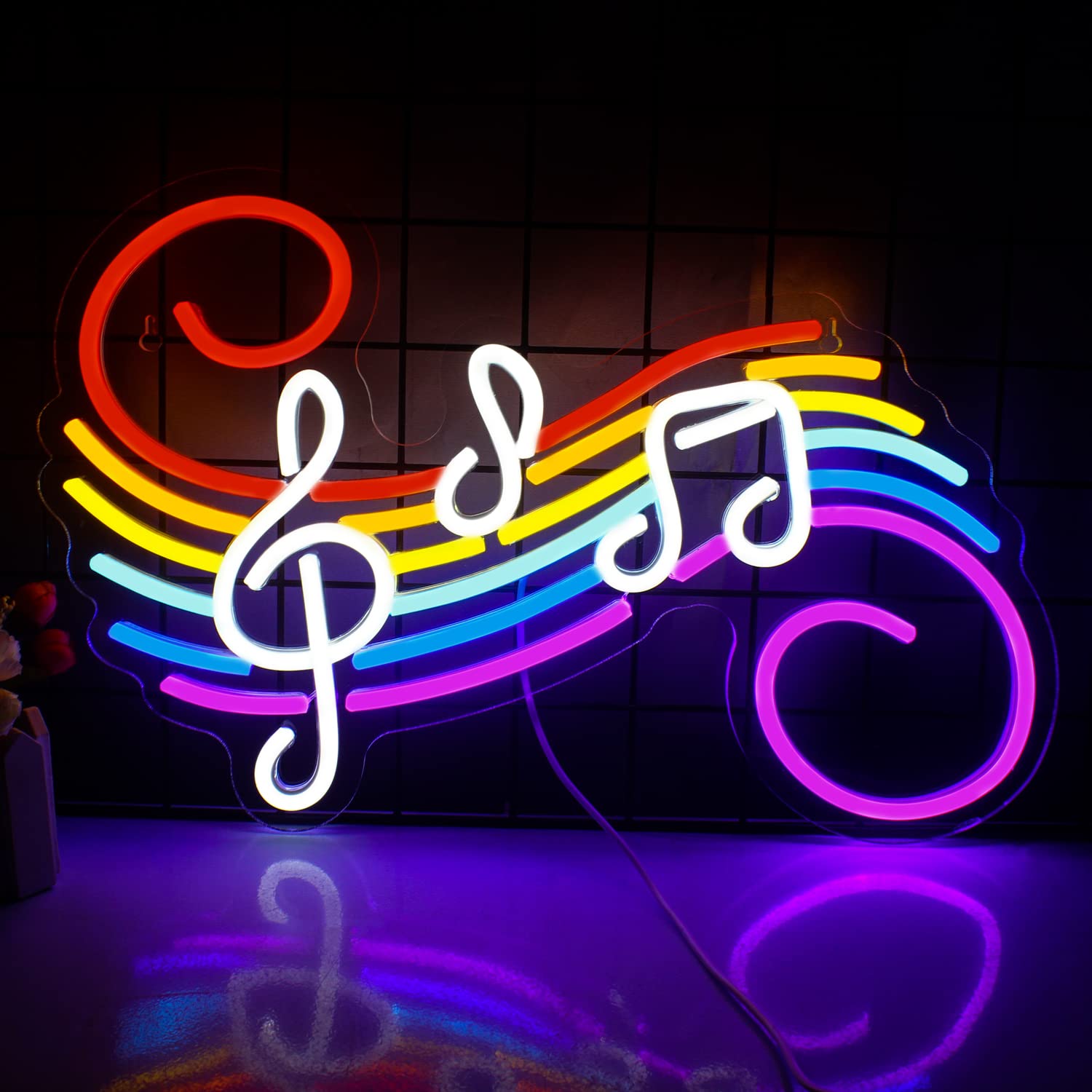 Lighting Decor For Wedding - Insegna al Neon con Note Musicali