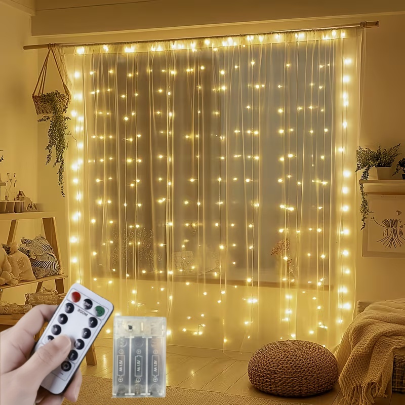 Fairy Light Curtain - Luci a stringa a batteria 3M-6M