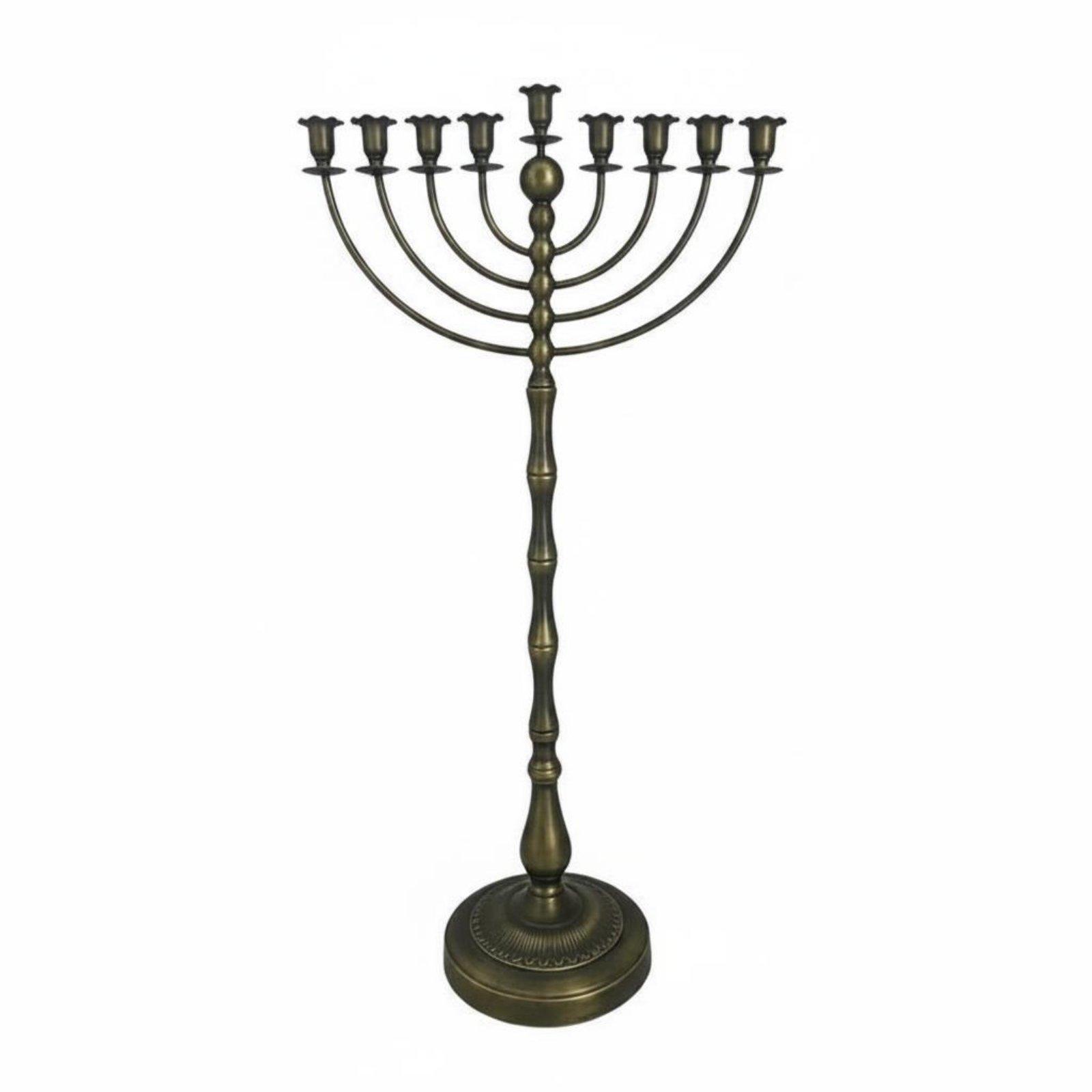 Elegant Decor & Lighting Llc - Elegante Porta Menorah in Bronzo Antico,