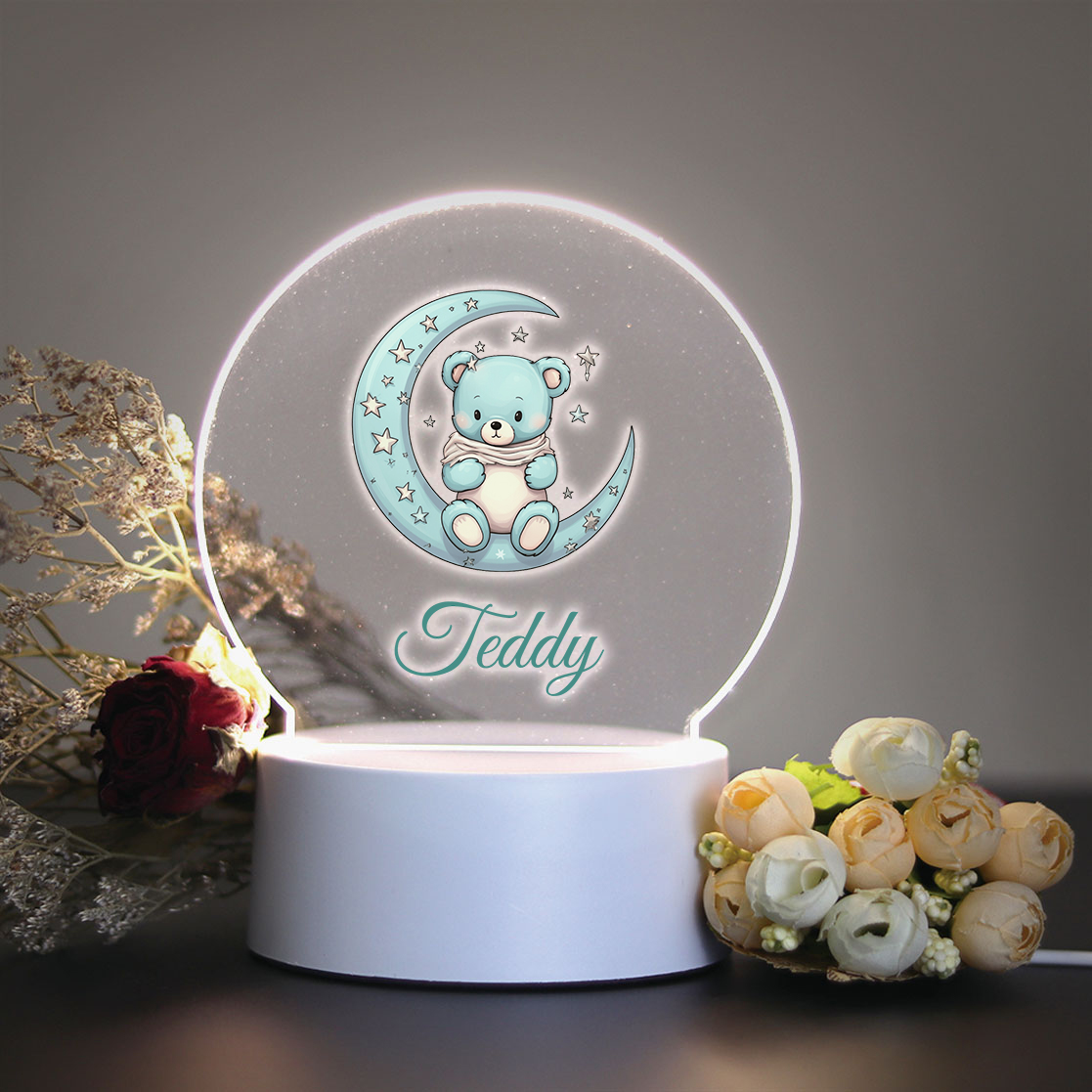 Led Moon Lamp - 1 pezzo Lampada da tavolo a