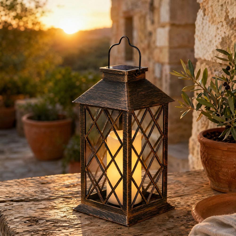 Lighting Decor Outdoor - Lanterna Solare Retrò, Lanterna Solare a