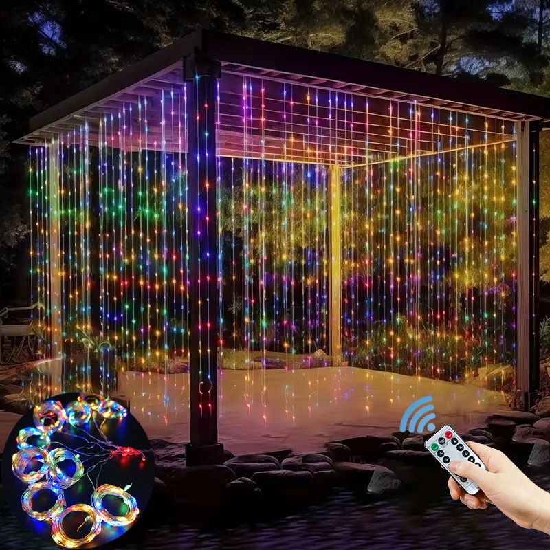 Fairy Light Curtain - Luci a tenda LED 3/4/6m, Ghirlanda
