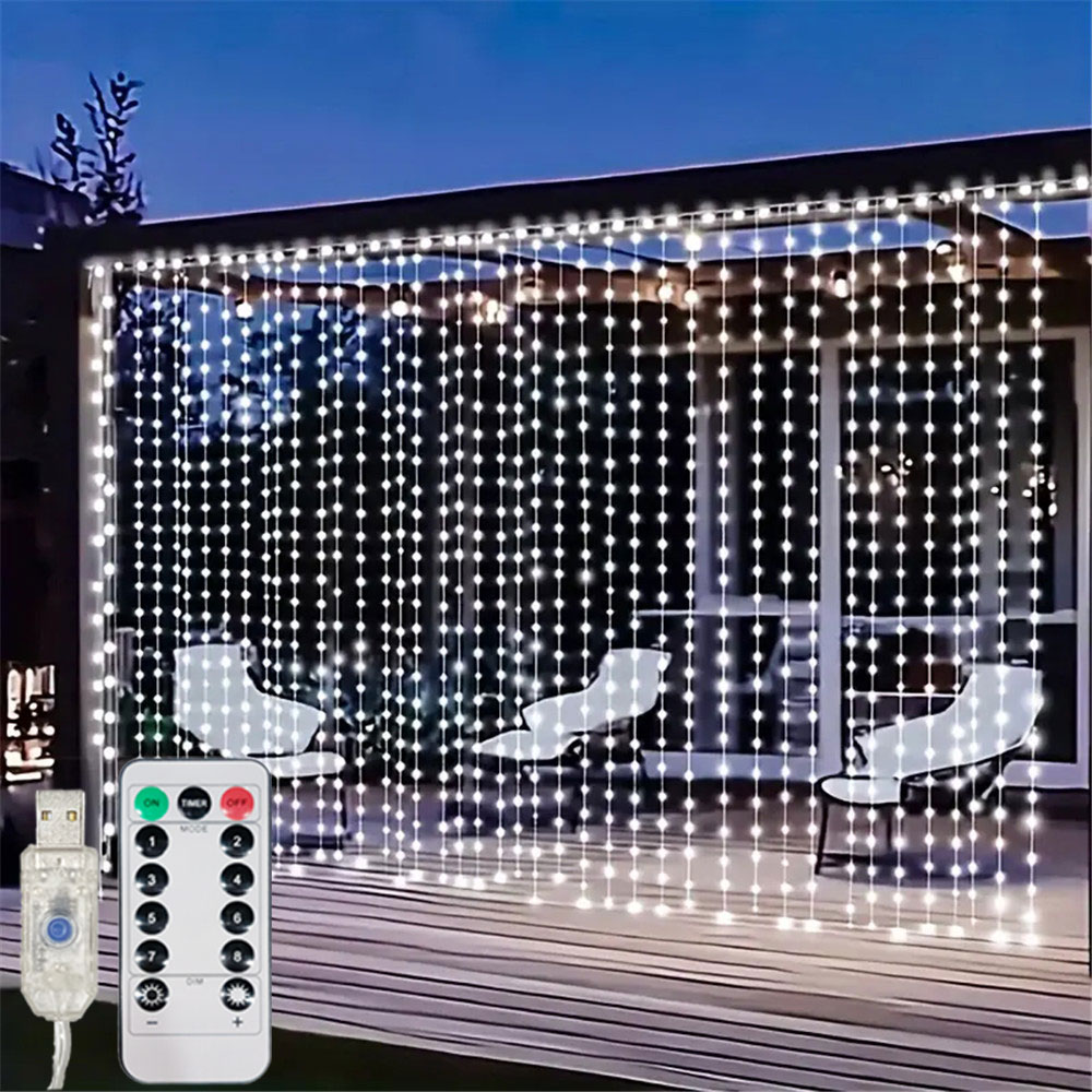 Fairy Light Curtain - Tenda LED USB 3/6M 8 modalità