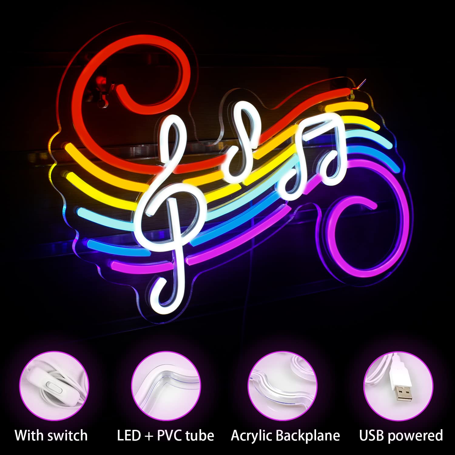 Insegna al Neon con Note Music - Lighting Decor For Wedding recensione e prezzo