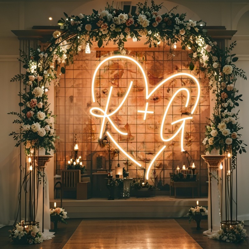 Insegna al neon a LED con iniz - Lighting Decor For Wedding recensione e prezzo