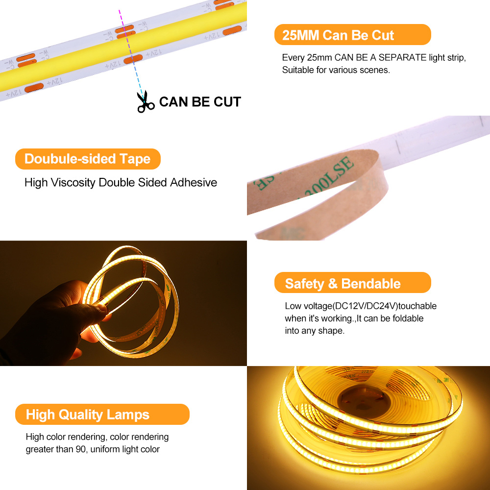 12V 24V COB CCT Led Strip Ligh - Decor Lighting Hours recensione e prezzo