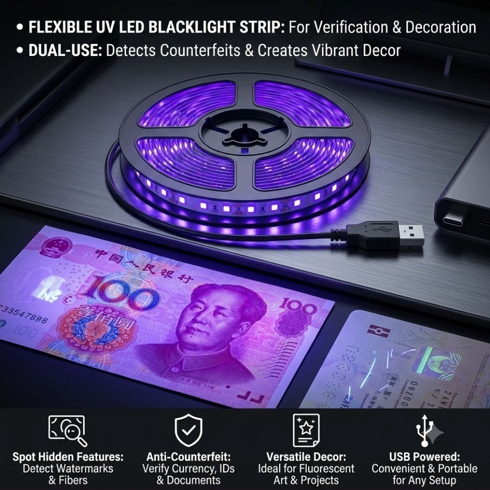 Striscia LED UV SMD2835 DC5V 3 - Decor Lighting Hours recensione e prezzo